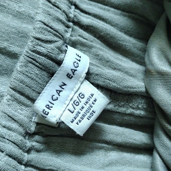 American Eagle Outfitters Green Ribbed Tiered Maxi Dress - Picture 2 of 2